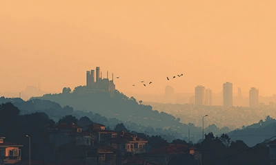 Ankara kale manzarası ve şehir görünümü